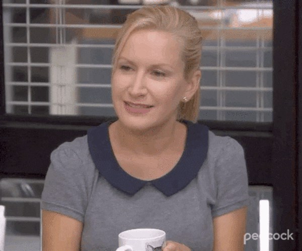 The Office Angela Martin Happy Then Sad GIF
