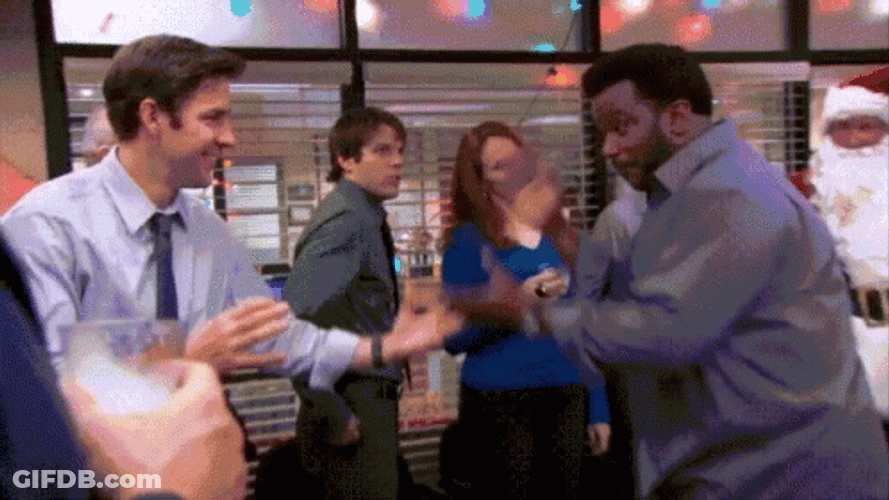 The Office Christmas Fall On Table GIF