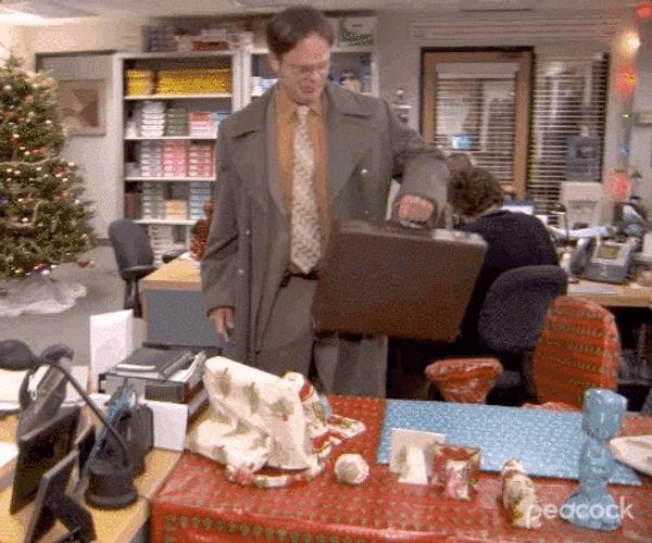 The Office Christmas Gift Prank GIF