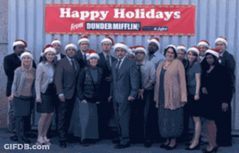 The Office Christmas Jump Shot Fail GIF