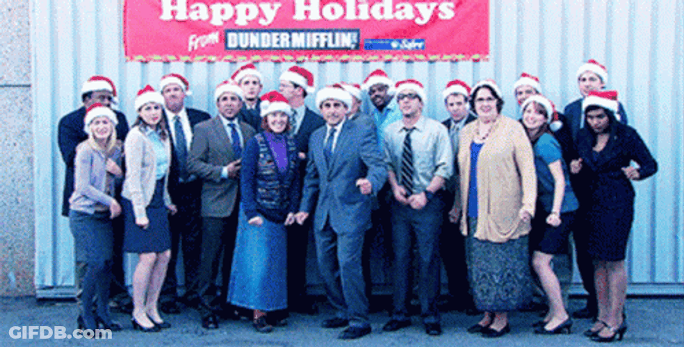 The Office Christmas Jump Shot GIF