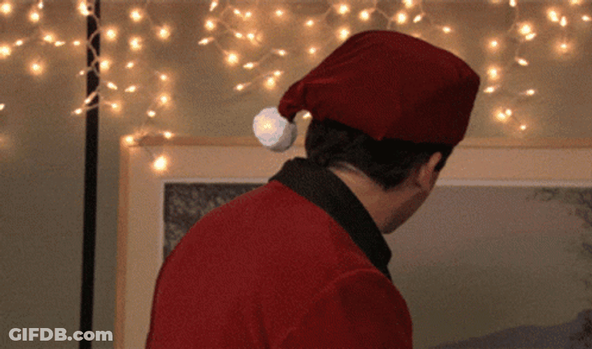 The Office Christmas Santa Bond GIF