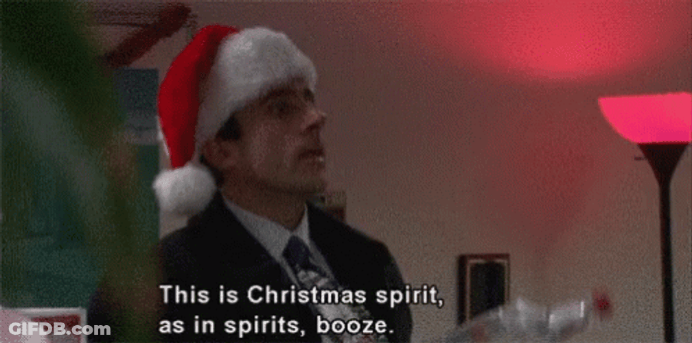 The Office Christmas Spirit Booze GIF