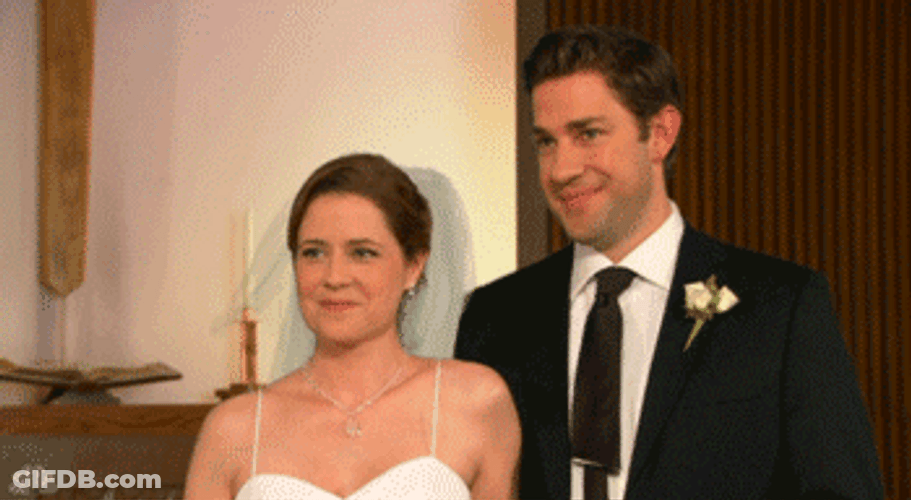 The Office Couple Marriage GIF