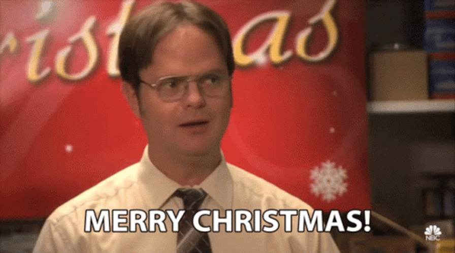 The Office Dwight Greeting Merry Christmas GIF