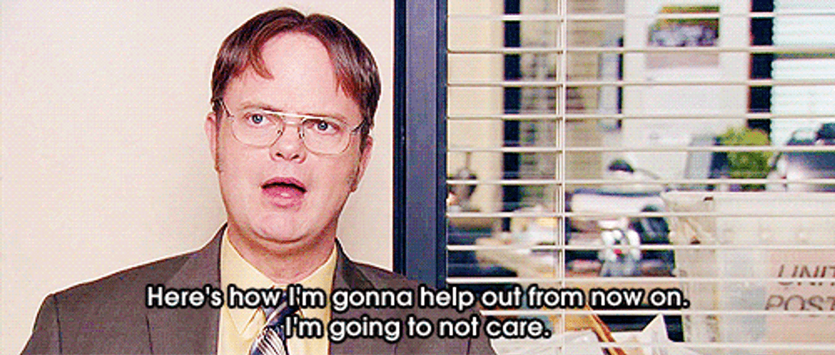 The Office Dwight Schrute Stopped Caring GIF