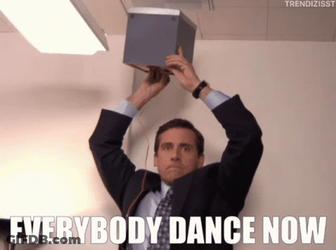The Office Everybody Dance Now GIF
