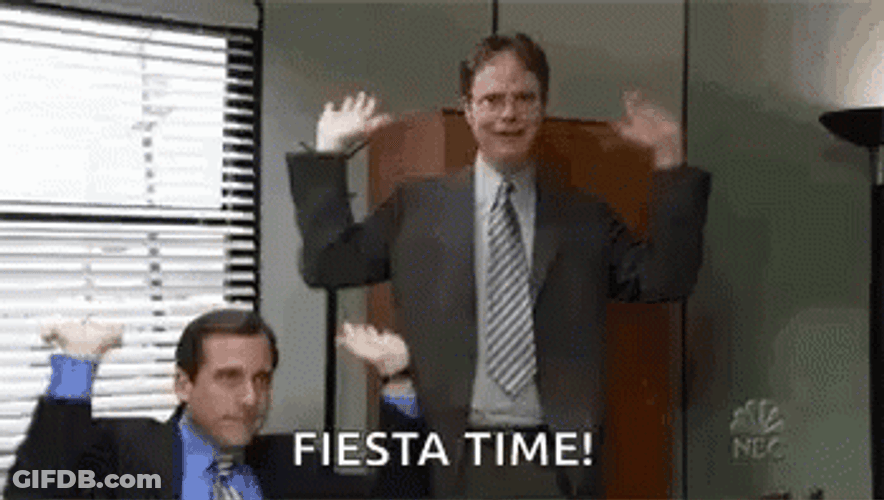 The Office Fiesta Time Work Anniversary Meme GIF