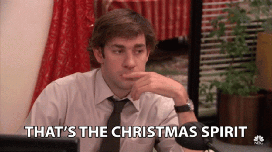 The Office Jim Christmas Spirit GIF