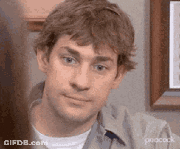 The Office Jim Halpert Sudden Realization GIF