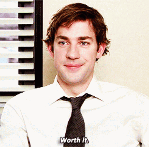 The Office John Krasinski As Jim Halpert Worth It No Regrets GIF