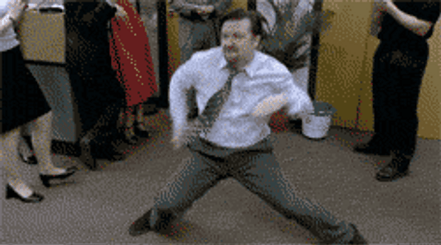 The Office Man Dance Party Moves GIF
