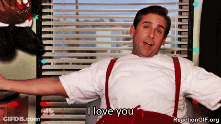 The Office Michael Scott I Love You Funny GIF