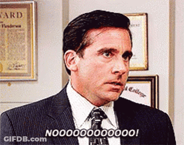 The Office Michael Scott Shouting No GIF