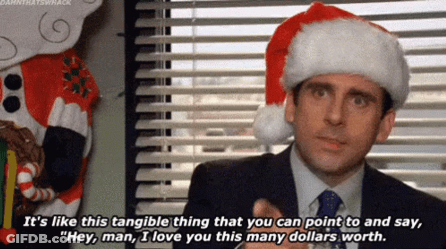 The Office Michael Talking About Christmas Gift GIF