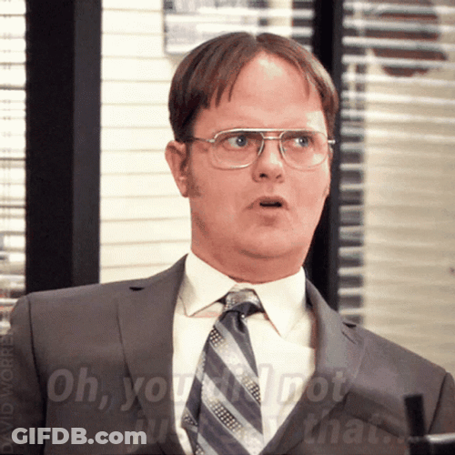 The Office No Dumbfounded Dwight Schrute GIF