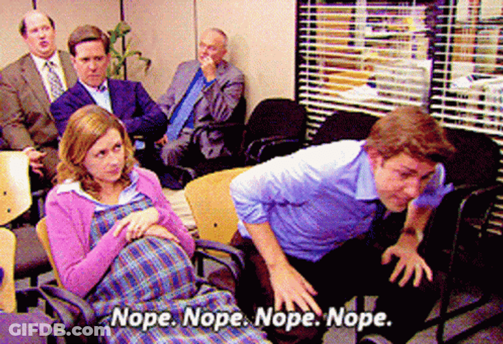 The Office No Jim Halpert Big Nope GIF