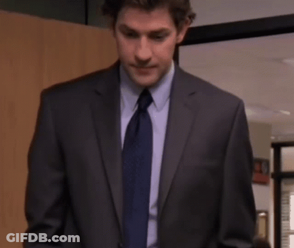 The Office No Jim Halpert Stunned GIF