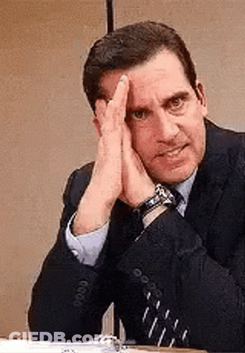 The Office No Michael Scott Cringe GIF
