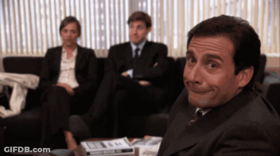 The Office No Michael Scott Puckered Face GIF
