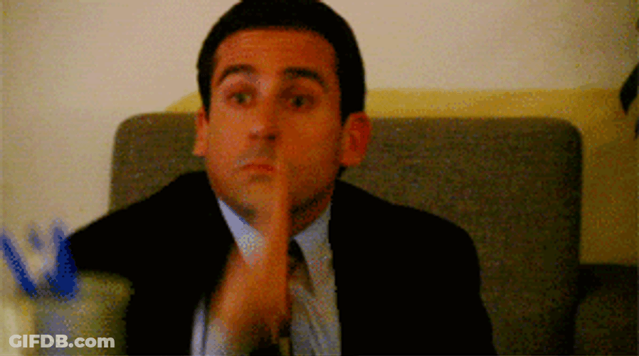 The Office No Michael Scott Rapid Hand Wave GIF