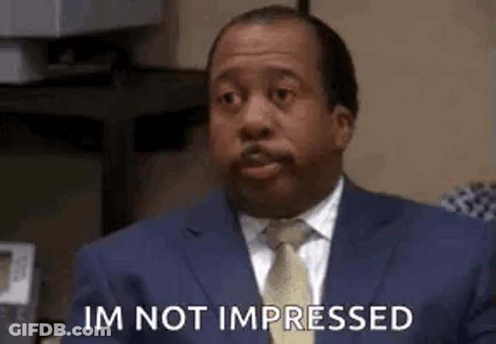 The Office No Stanley Hudson Not Impressed GIF