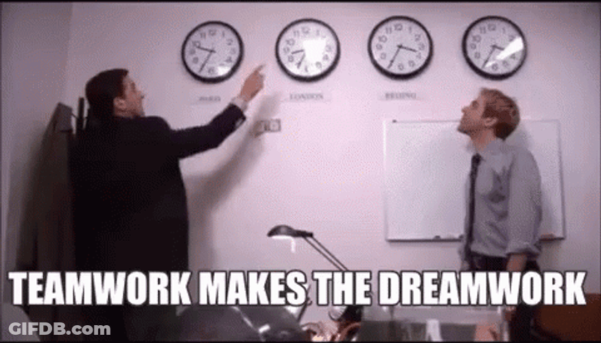 The Office Team Work Makes The Dream Work GIF