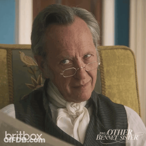 The Other Bennet Sister Advertisement Man With Glasses And Vest GIF