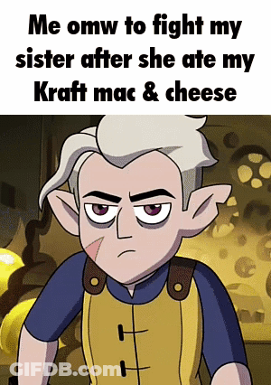The Owl House Character Making Funny Face Fighting Sister GIF