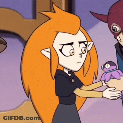 The Owl House Edalyn Clawthorne Receiving Gift GIF