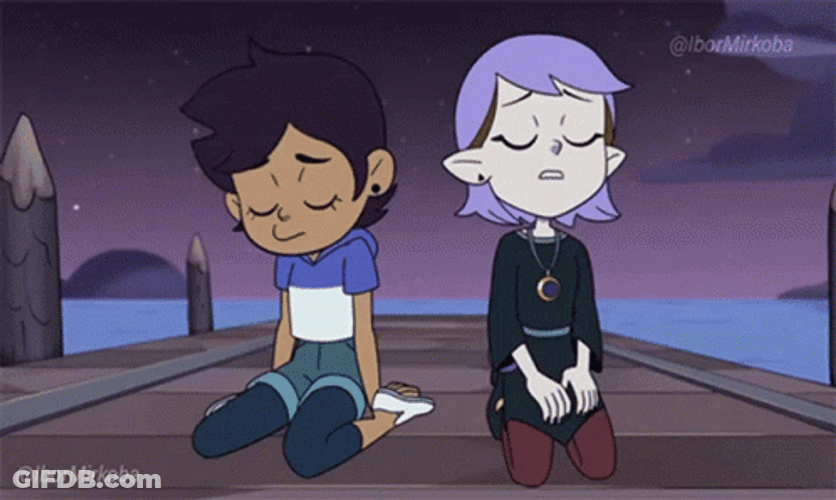 The Owl House Luz Hugging Amity GIF