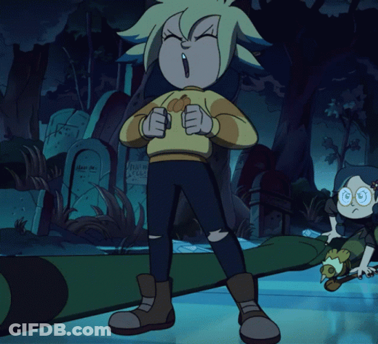 The Owl House Vee Getting Attacked GIF