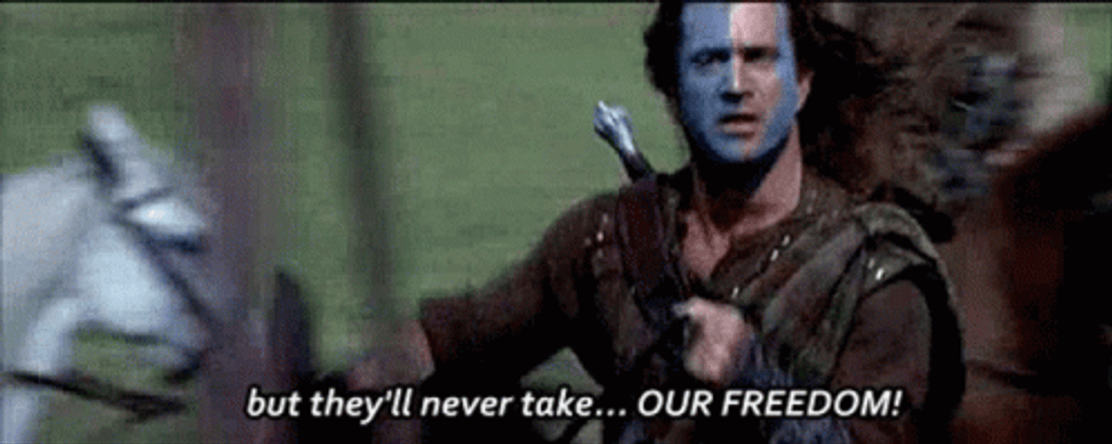 The Patriot Blue Painted Face GIF