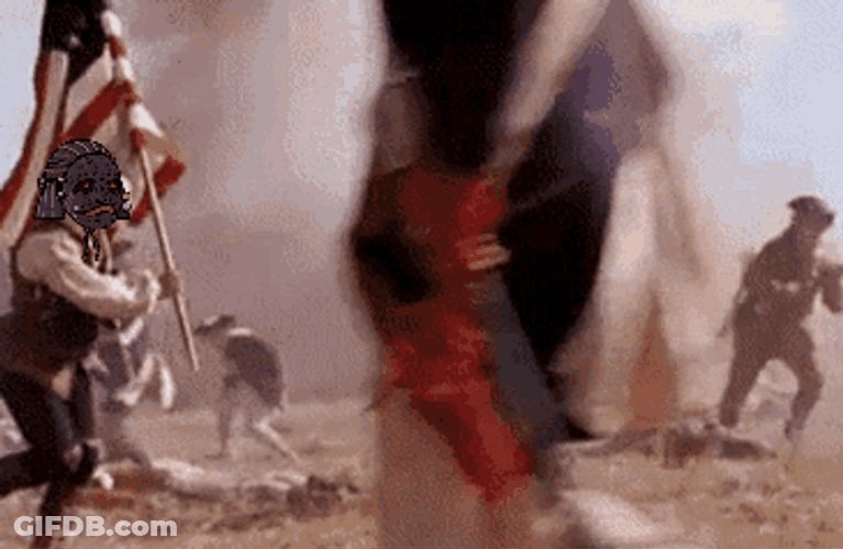 The Patriot Edited Face Flag Raising GIF