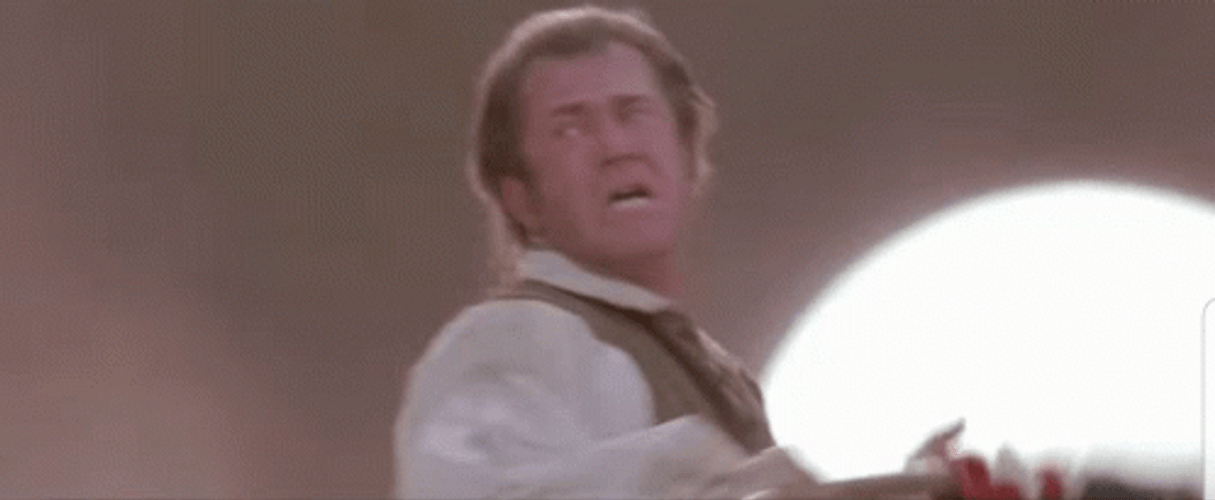 The Patriot Mel Gibson Waving Flag GIF