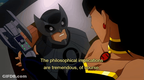 The Philosophical Implications Are Tremendous Of Course Written On The Screen GIF