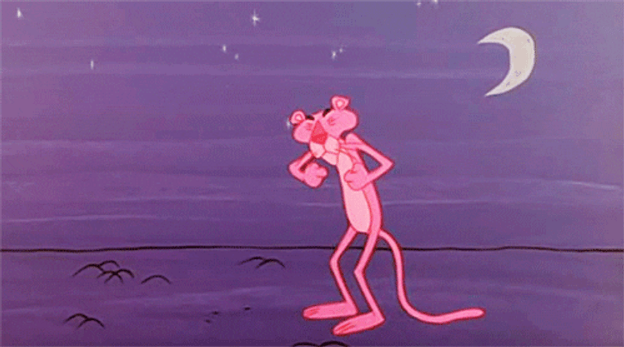 The Pink Panther Yawning GIF