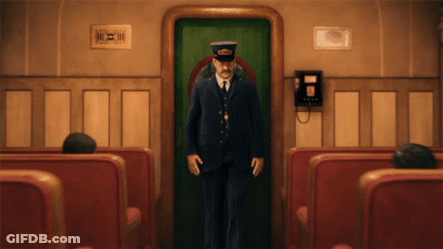 The Polar Express Conductor Says Thank You GIF
