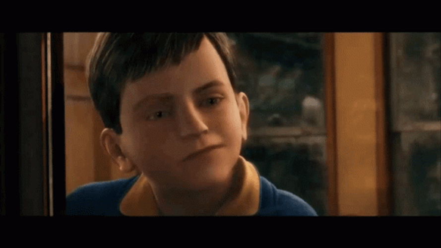 The Polar Express Hero Boy Head Shake GIF