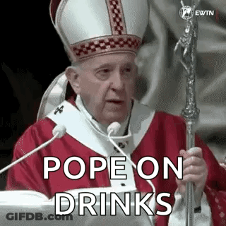 The Pope Is Giving A Speech And Holding A Cane And A Book . GIF