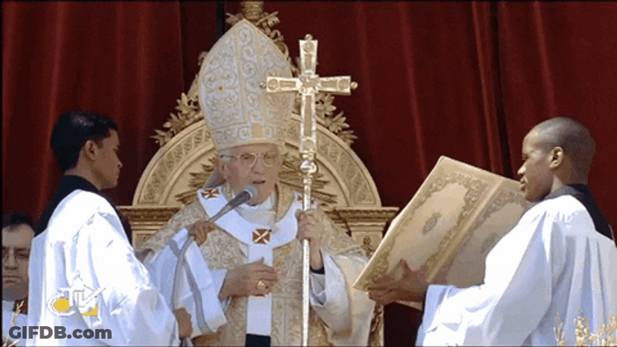 The Pope Leading Funeral Service GIF