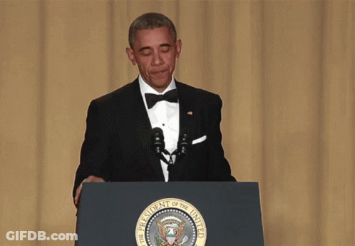 The President Of The United States Stands At A Podium GIF
