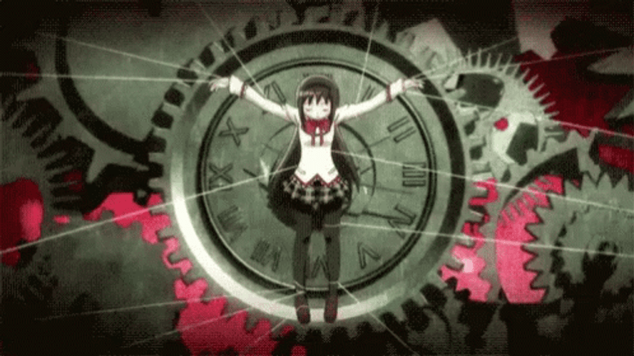 The Puella Magi Homura Akemi Tied Up GIF