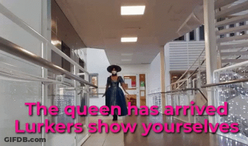 The Queen Has Arrived Lurkers Show Themselves In Pink GIF