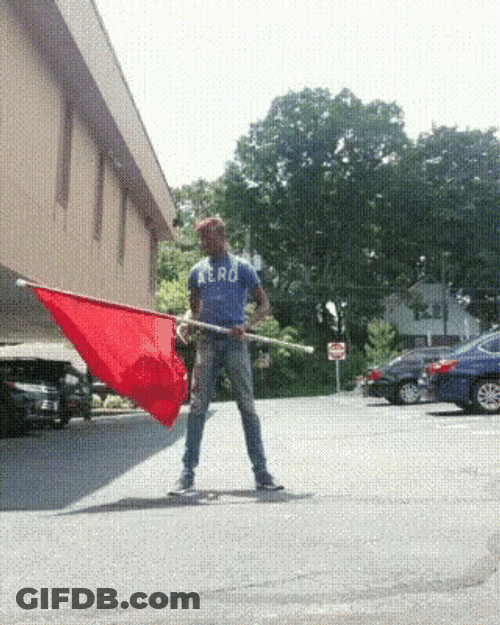The Real Red Flag GIF