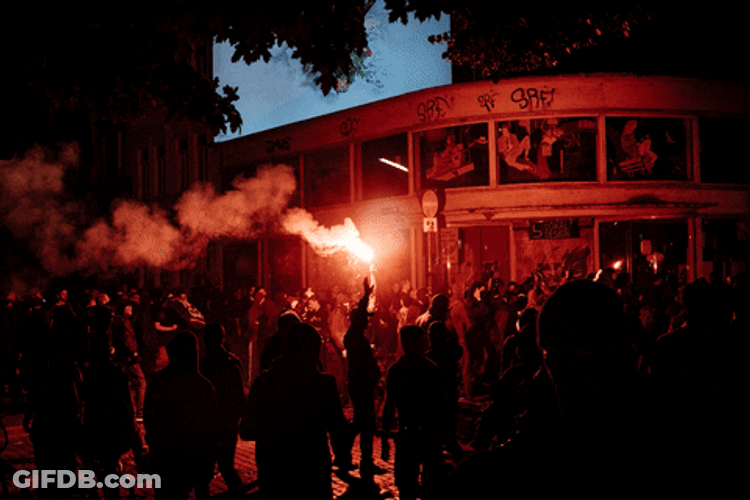 The Riot Cause A Fire GIF