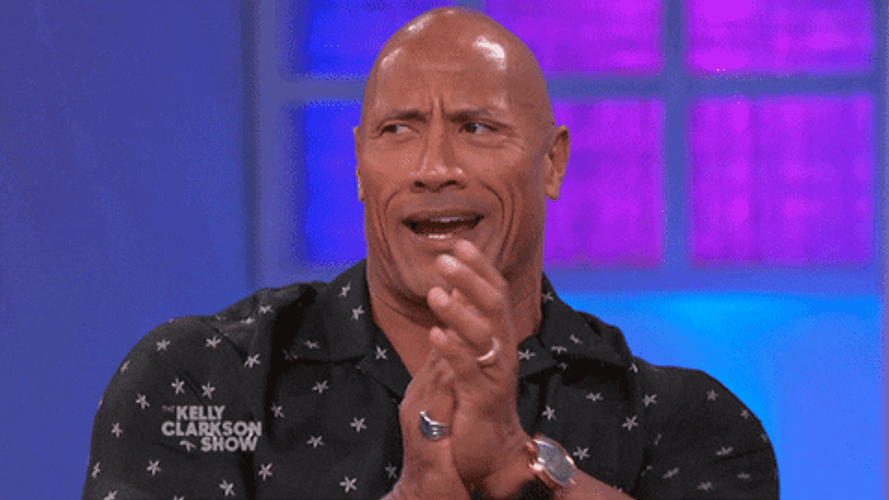 The Rock Clapping GIF