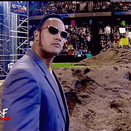 The Rock Eyebrow Meme On Suit GIF