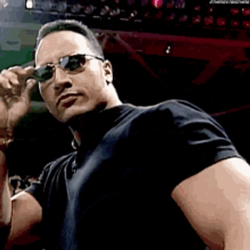 The Rock Eyebrow On Stage GIF