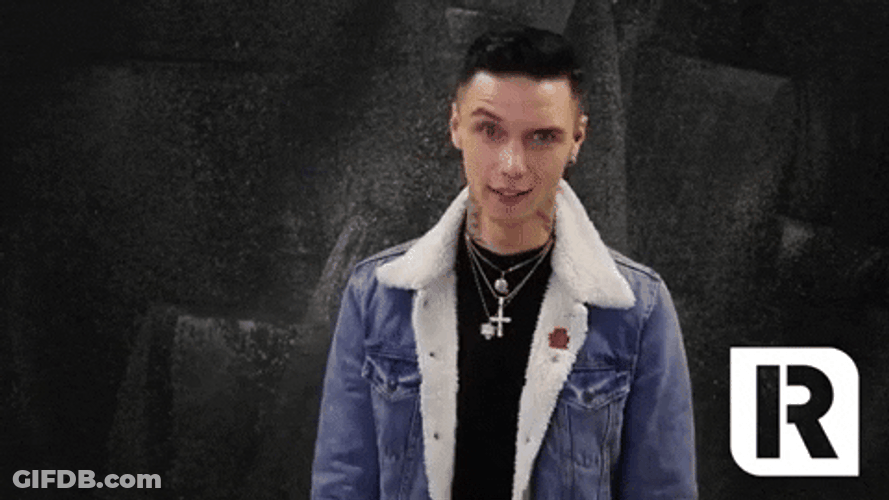 The Rock Eyebrow Raise Black Veil Brides Version GIF